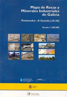 Mapa de rocas y minerales industriales de Galicia escala 1:200.000. Pontevedra - A Guarda (16-26)