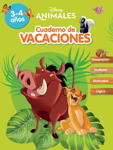 Animales Disney. Cuaderno de vacaciones (3-4 años) (Disney. Cuaderno de vacaciones)