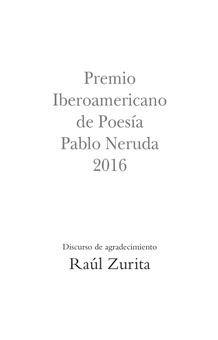 Premio Iberoamericano de Poesía Pablo Neruda 2016